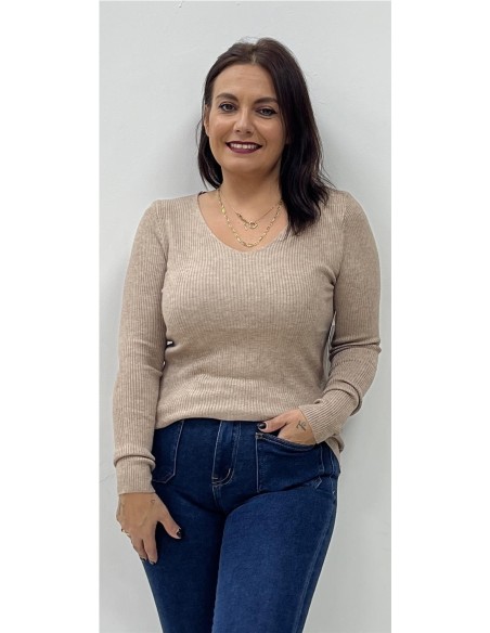 JERSEY BASIC CANALE MARRON