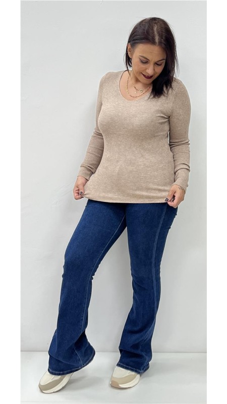 JERSEY BASIC CANALE MARRON 2