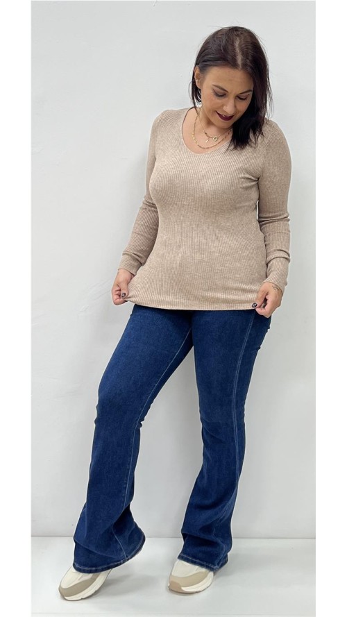 JERSEY BASIC CANALE MARRON