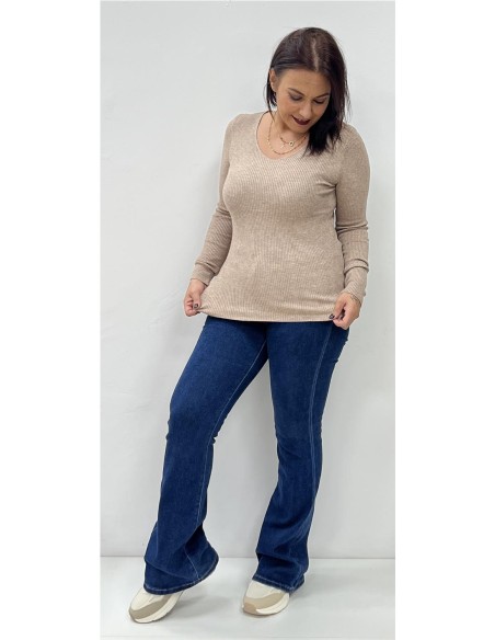 JERSEY BASIC CANALE MARRON