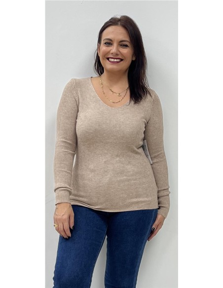 JERSEY BASIC CANALE MARRON