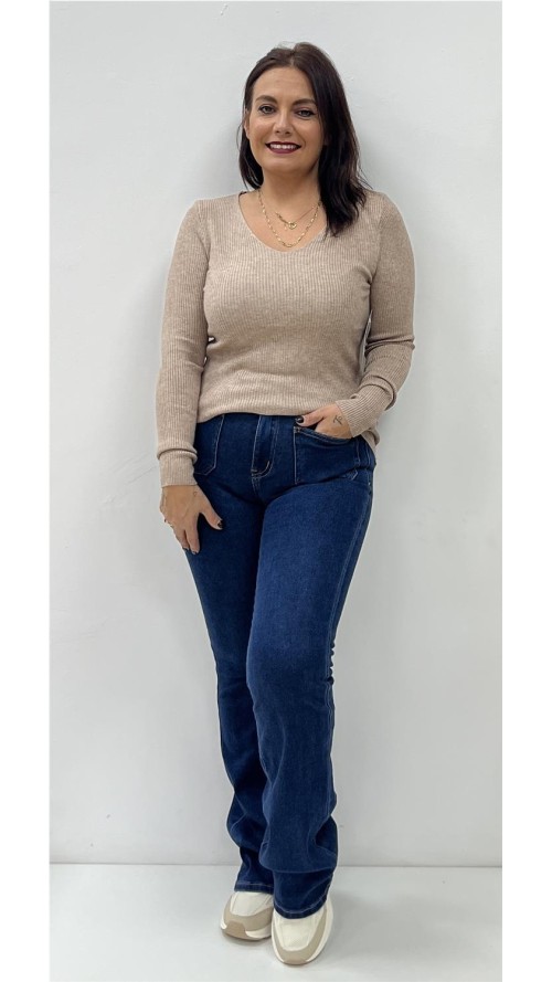 JERSEY BASIC CANALE MARRON