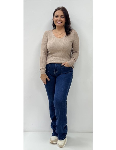 JERSEY BASIC CANALE MARRON