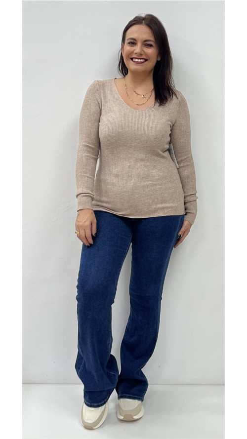 JERSEY BASIC CANALE MARRON