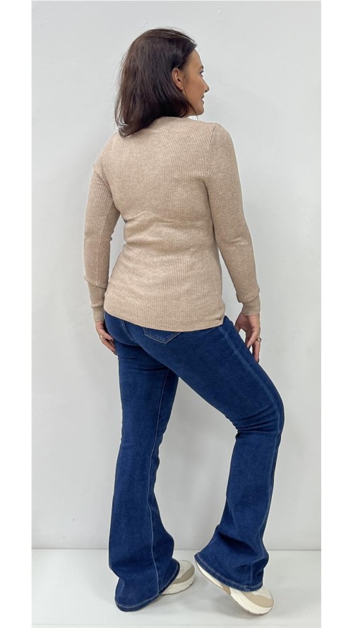 JERSEY BASIC CANALE MARRON