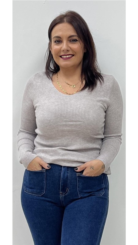 JERSEY BASIC CANALE TAUPE