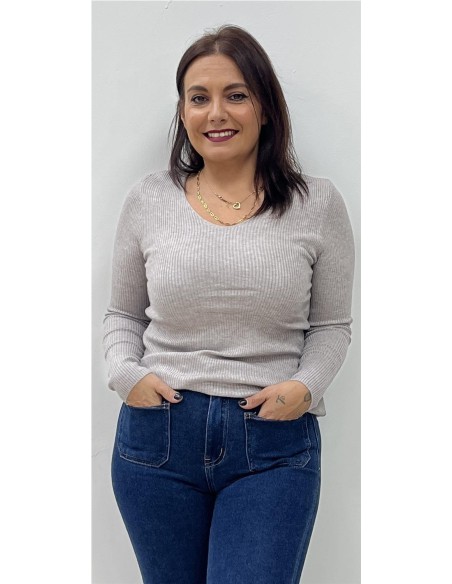 JERSEY BASIC CANALE TAUPE