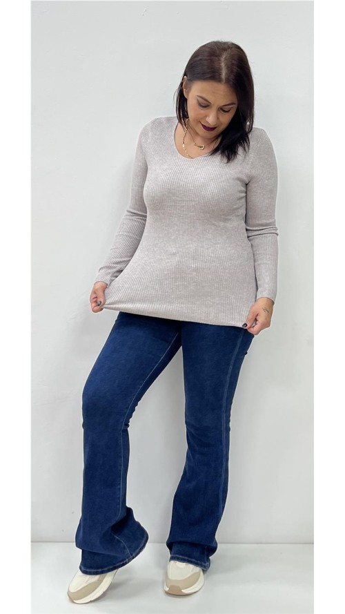 JERSEY BASIC CANALE TAUPE