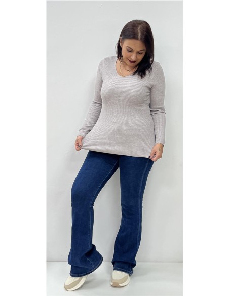 JERSEY BASIC CANALE TAUPE