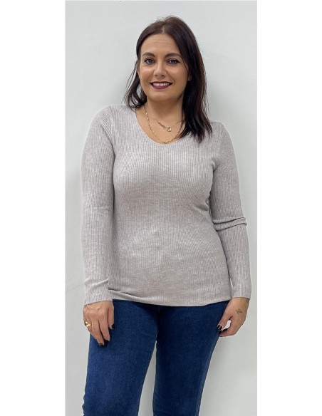 JERSEY BASIC CANALE TAUPE