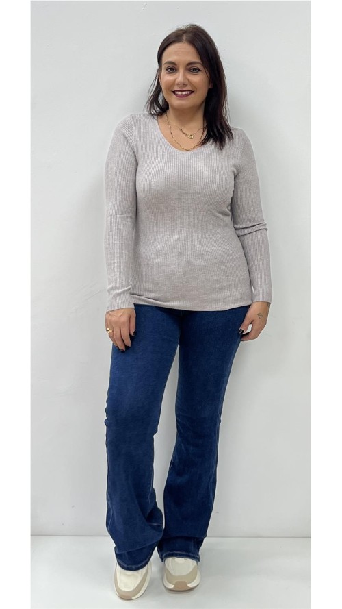 JERSEY BASIC CANALE TAUPE