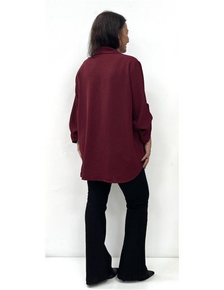 CAMISA BASIC PLUSA BURDEOS