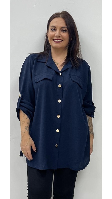 CAMISA BASIC PLUSA MARINO