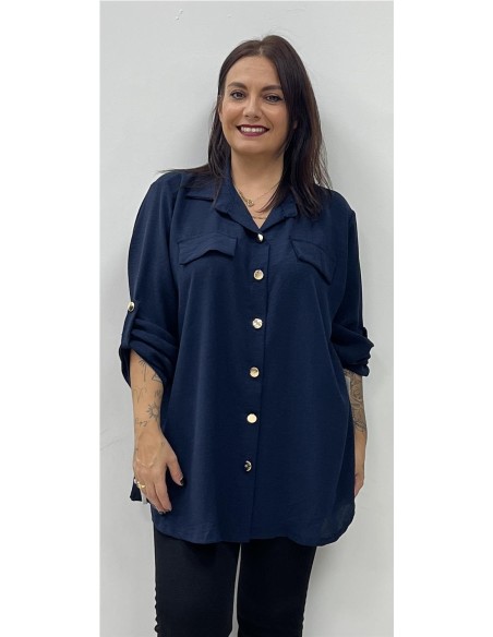 CAMISA BASIC PLUSA MARINO