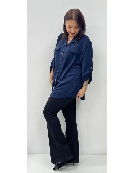 CAMISA BASIC PLUSA MARINO