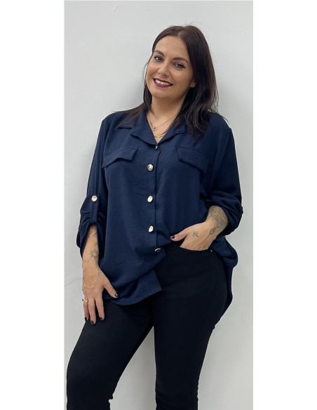 CAMISA BASIC PLUSA MARINO