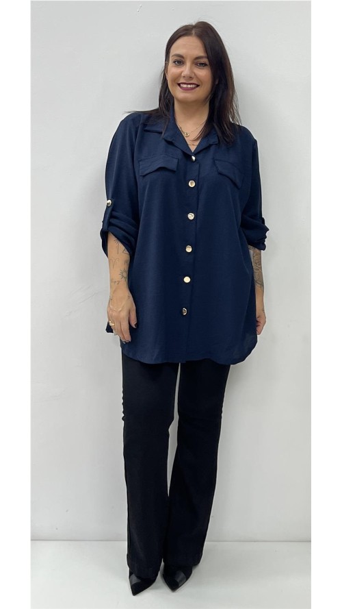 CAMISA BASIC PLUSA MARINO