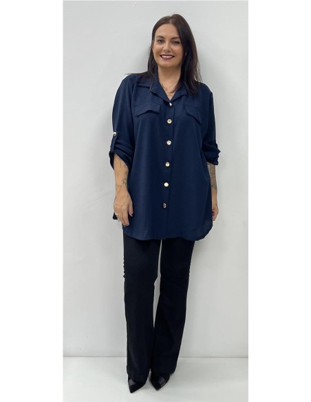 CAMISA BASIC PLUSA MARINO