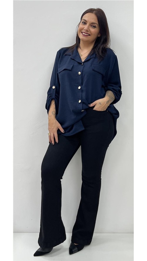 CAMISA BASIC PLUSA MARINO