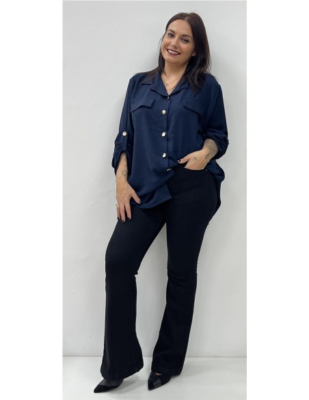 CAMISA BASIC PLUSA MARINO