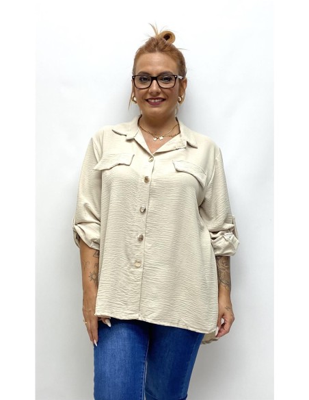 CAMISA BASIC PLUSA BEIG