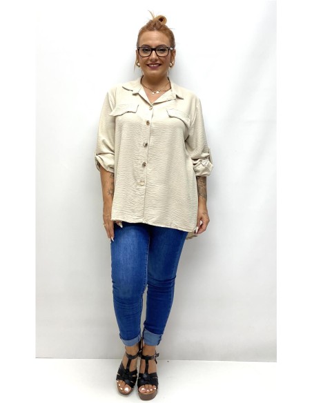 CAMISA BASIC PLUSA BEIG