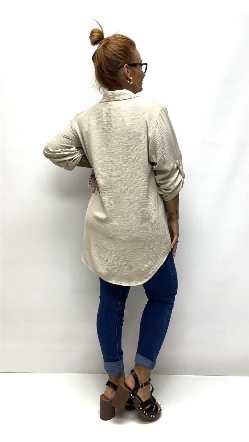CAMISA BASIC PLUSA BEIG