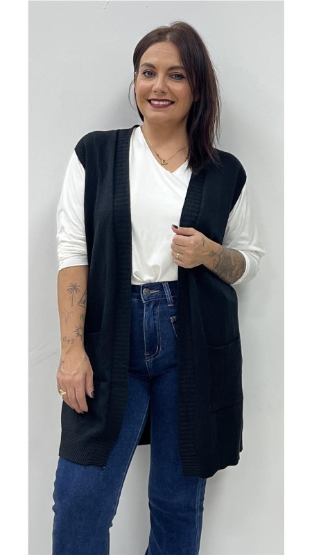 CHALEQUILLO BOLSILLO NEGRO