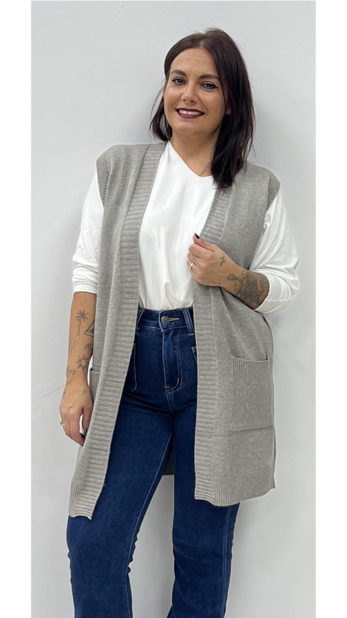 CHALEQUILLO BOLSILLO GRIS