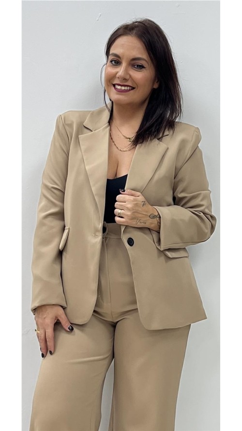 CHAQUETA BOTON CAMEL