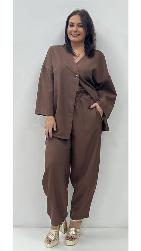 CONJUNTO HELIANA MARRON