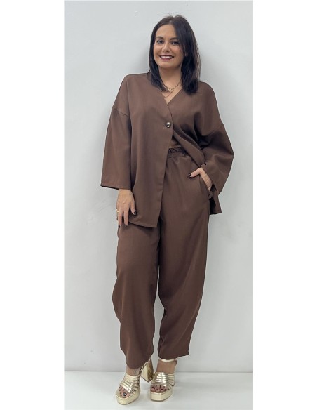 CONJUNTO HELIANA MARRON