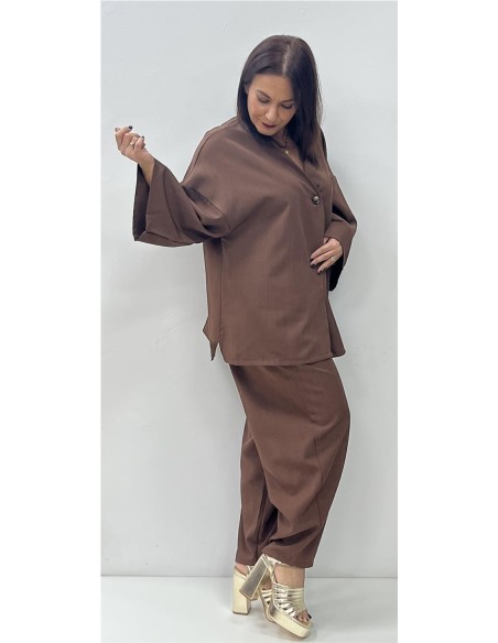 CONJUNTO HELIANA MARRON