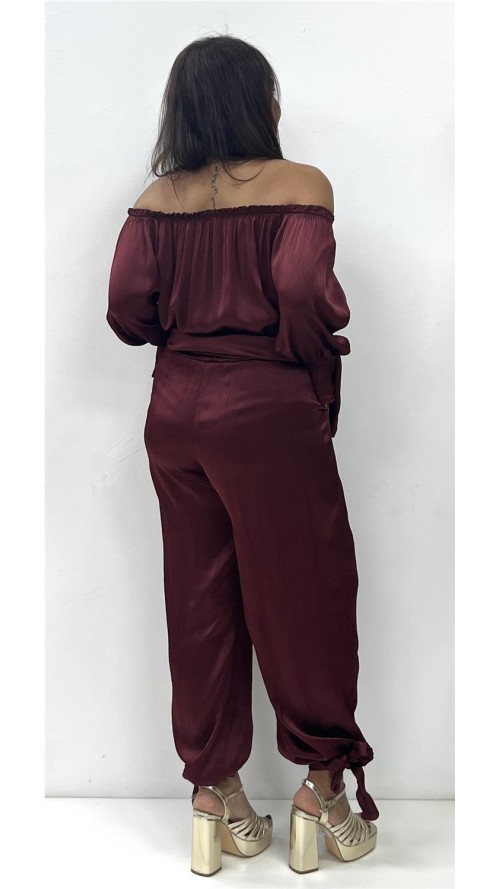 TOP SATINADO GIRONA BURDEOS