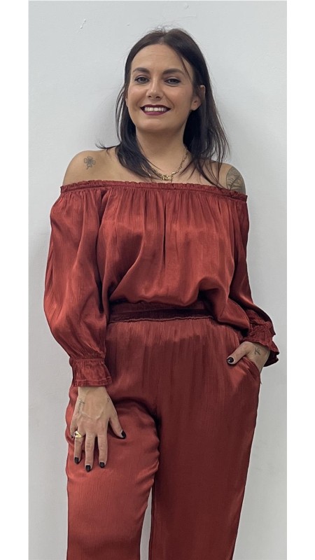 TOP SATINADO GIRONA TEJA