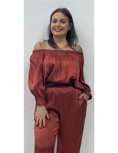 TOP SATINADO GIRONA TEJA