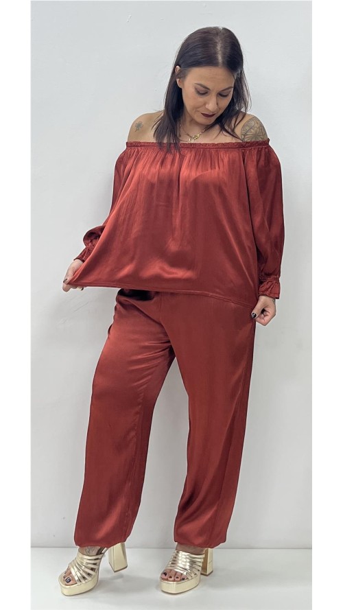 TOP SATINADO GIRONA TEJA