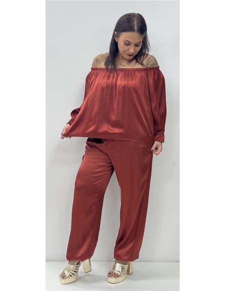 TOP SATINADO GIRONA TEJA