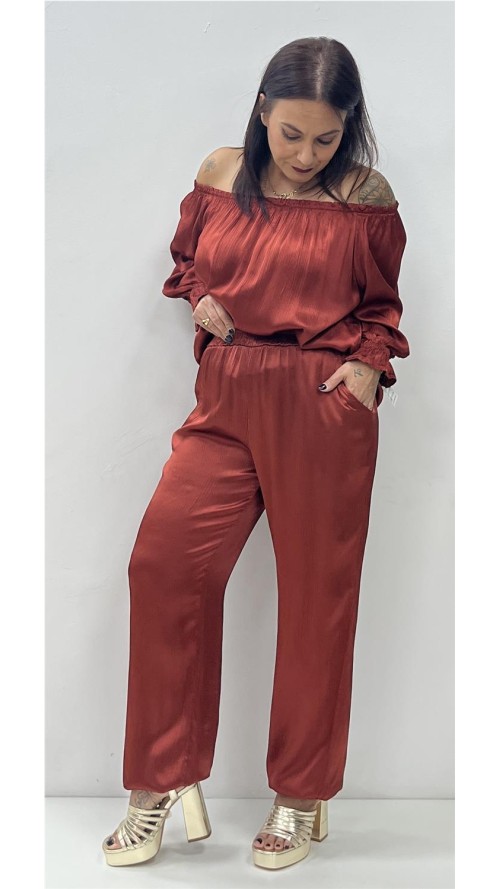 TOP SATINADO GIRONA TEJA