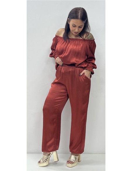 TOP SATINADO GIRONA TEJA