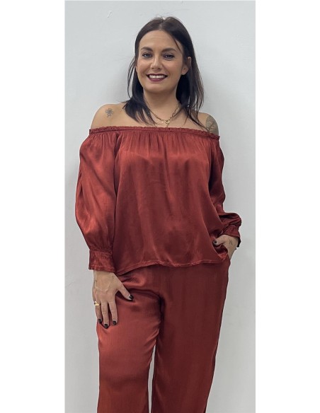 TOP SATINADO GIRONA TEJA