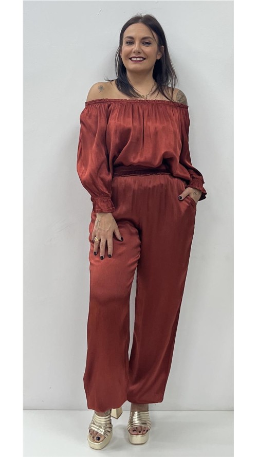 TOP SATINADO GIRONA TEJA