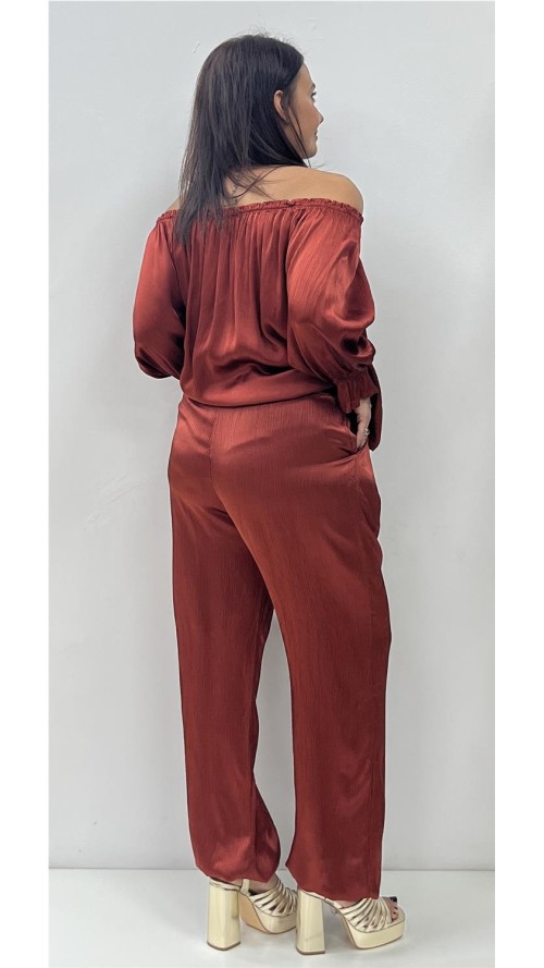 TOP SATINADO GIRONA TEJA