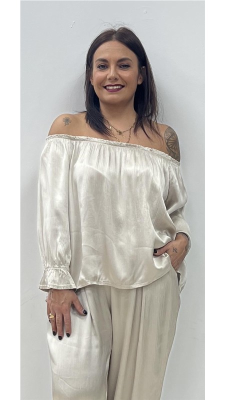 TOP SATINADO GIRONA TAUPE