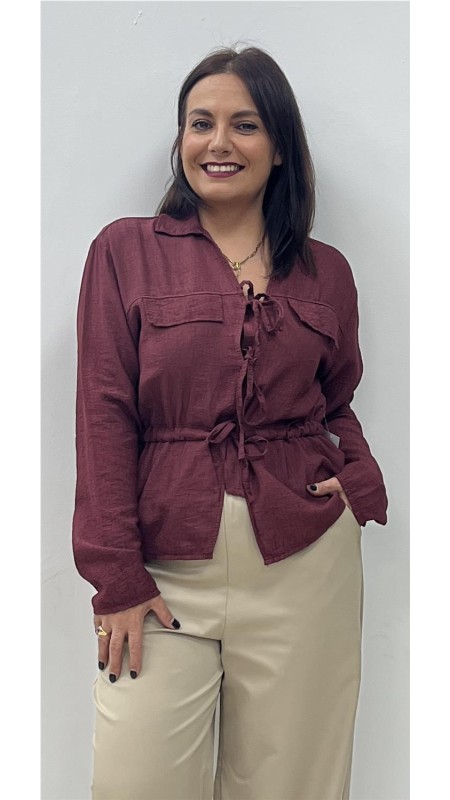 CAMISA PARIS BURDEOS