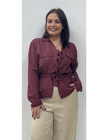 CAMISA PARIS BURDEOS