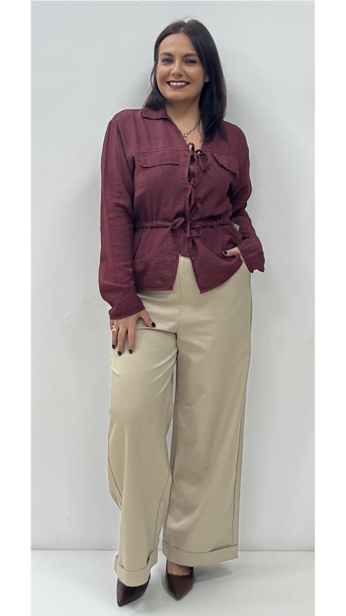 CAMISA PARIS BURDEOS