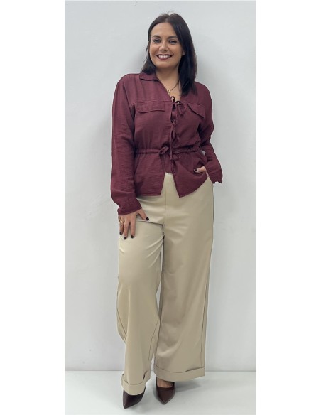 CAMISA PARIS BURDEOS