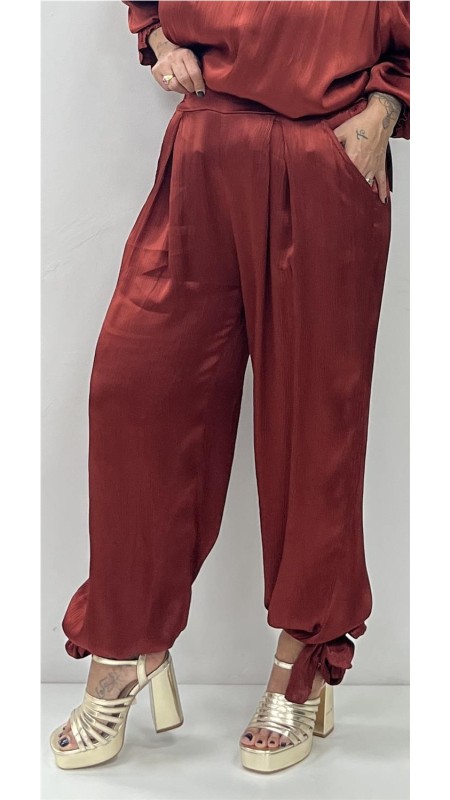 PANTALON GIRONA LAZOS TEJA
