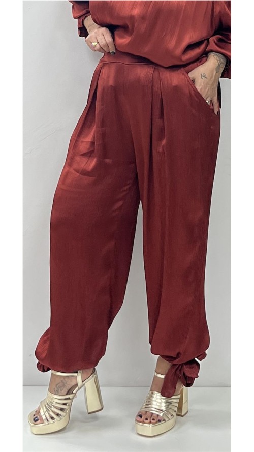 PANTALON GIRONA LAZOS TEJA